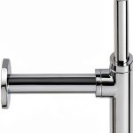 Remer Chrome P-Trap Brass Wall Mount Lab Vacuum Trap-0