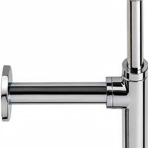 Remer Chrome P-Trap Brass Wall Mount Lab Vacuum Trap-0