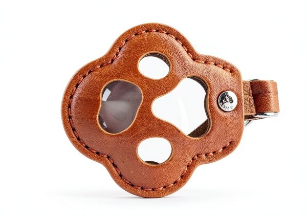 Aanqilze Pet Fur Keepsake Keychain Leather Paw Design-4