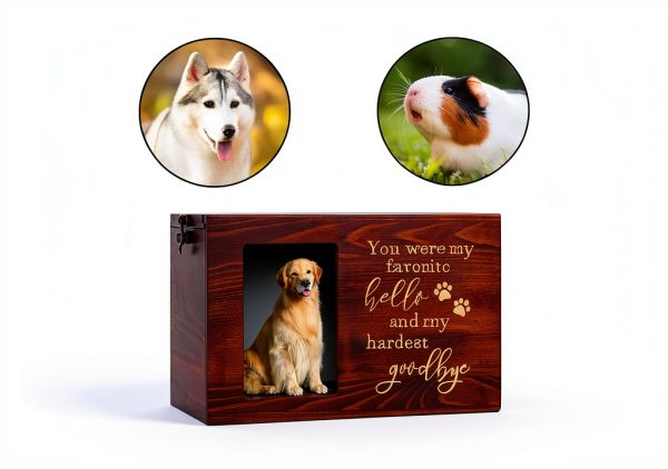 DGDCDV Pet Urn Premium Pinewood Memorial Photo Display-5