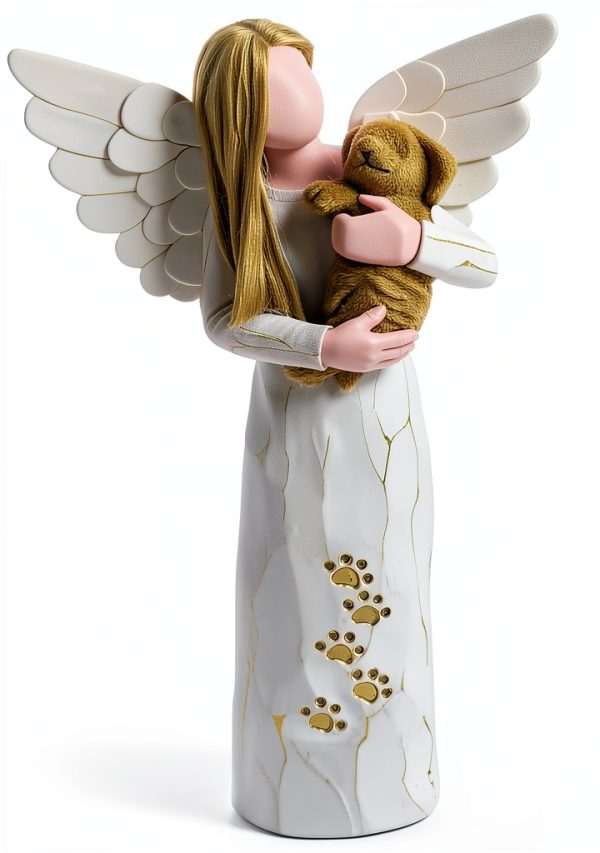 Waifugal Dog Memorial Resin Angel Statue Pet Loss Gift-0