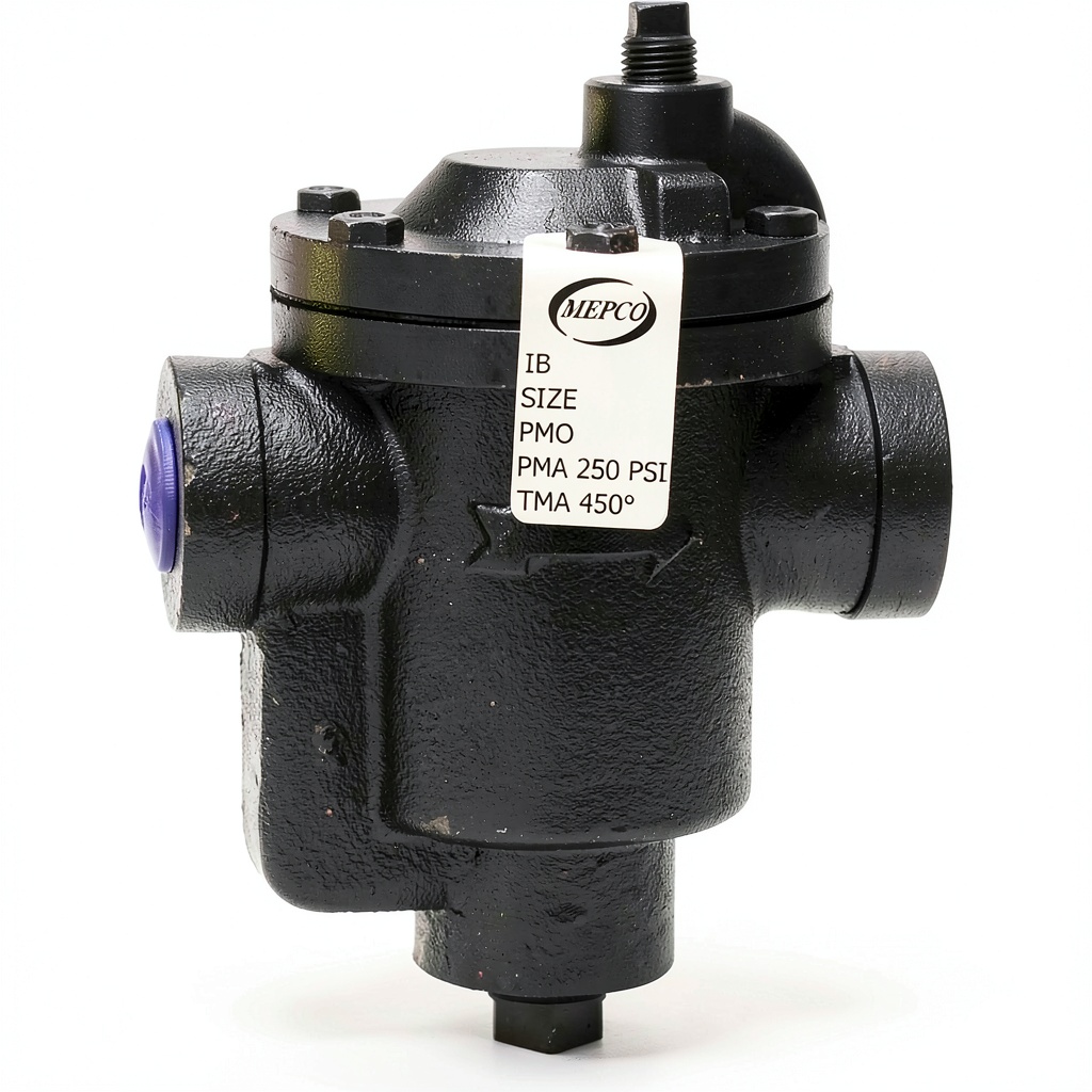 Installing MEPCO Inverted Bucket Steam Trap 150 PSI Industrial on a bench with tools