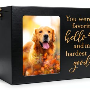 DGDCDV Pet Urn Pinewood Memorial Photo Display Keepsake-0