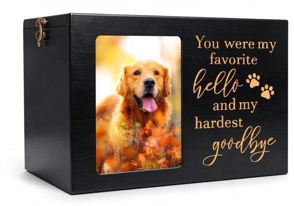 DGDCDV Pet Urn Pinewood Memorial Photo Display Keepsake-0
