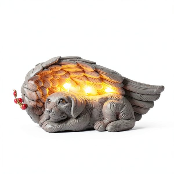 iHeartDogs Solar Pet Memorial Garden Angel Statue Light-8