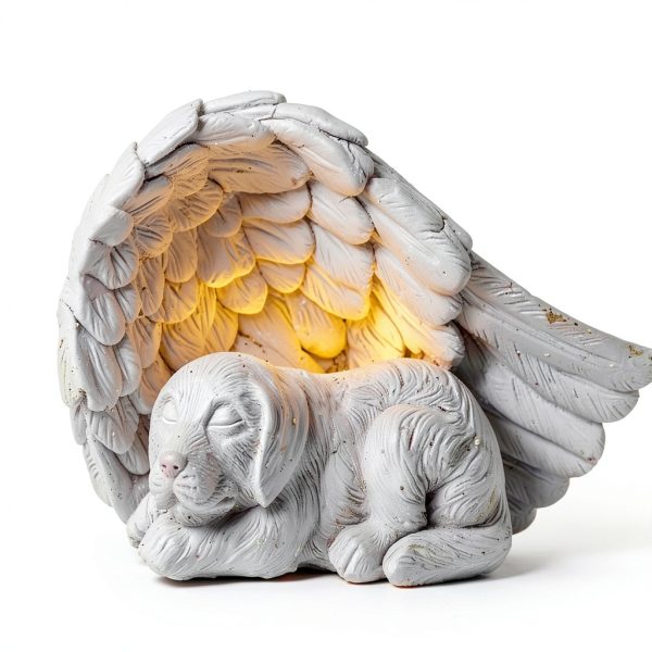 iHeartDogs Solar Pet Memorial Garden Angel Statue Light-4