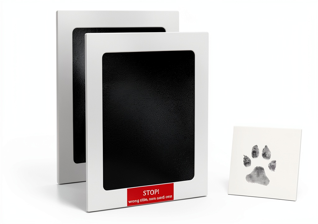 MYPAWLETS Inkless Paw Print Kit showing components on a table