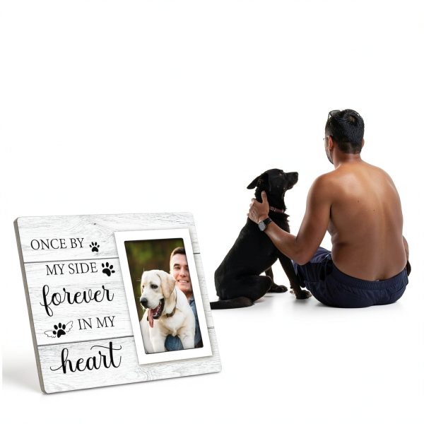 Milcier Pet Memorial Frame Wood Acrylic Loss of Dog Gift-1