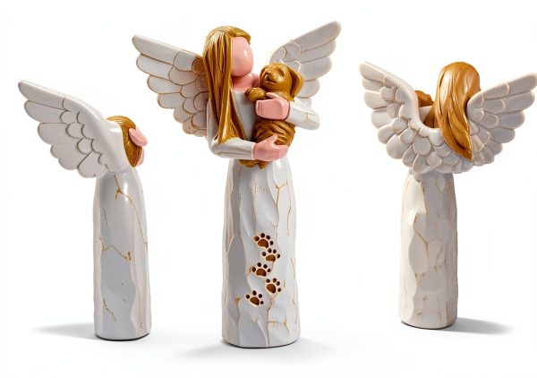 Waifugal Dog Memorial Resin Angel Statue Pet Loss Gift-2