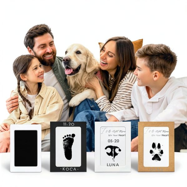 DeerZone Inkless Pet Paw Print Kit Safe Keepsake for Dogs-8