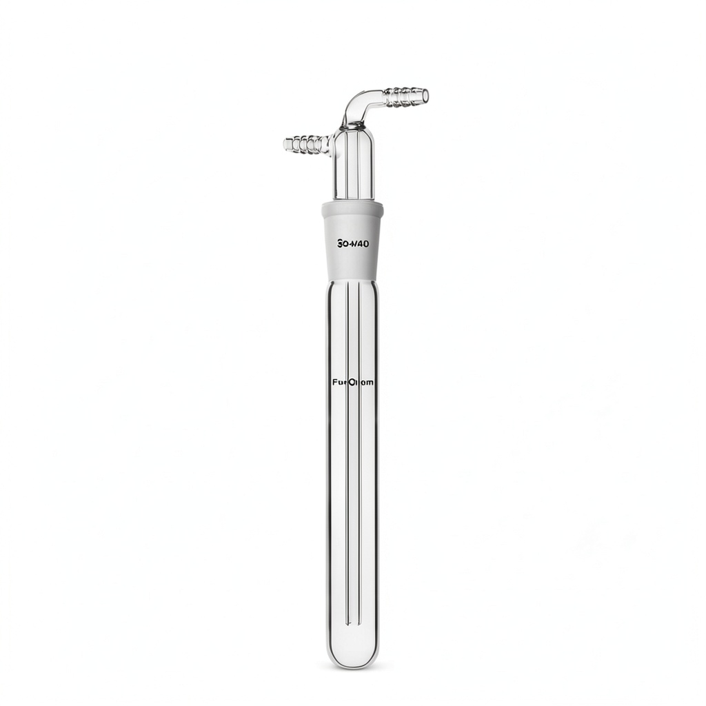 FunChem Lab Vacuum Trap showing borosilicate glass construction and dimensions