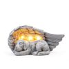 iHeartDogs Solar Pet Memorial Garden Angel Statue Light-1