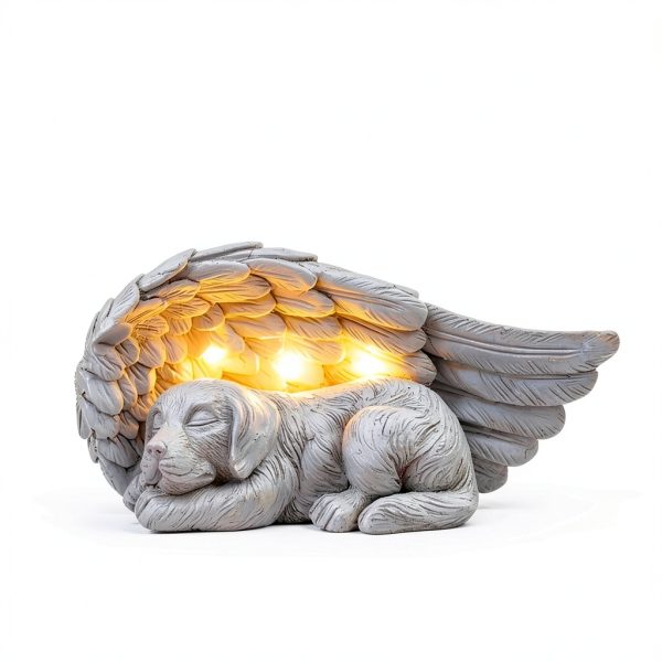 iHeartDogs Solar Pet Memorial Garden Angel Statue Light-1