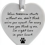 Ceramic Pet Memorial Heart Ornament Keepsake Gift Box-0
