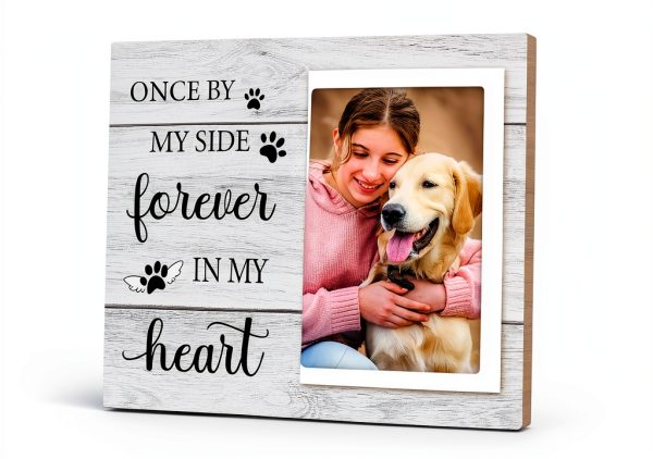 Milcier Pet Memorial Frame Wood Acrylic Loss of Dog Gift-0