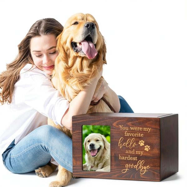 DGDCDV Pet Urn Premium Pinewood Memorial Photo Display-6