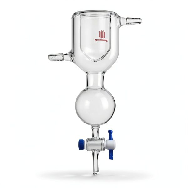 Kemtech America 100mL Stopcock Glass Vacuum Trap Lab-0