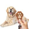 Aanqilze Pet Fur Keepsake Keychain Leather Paw Design-3