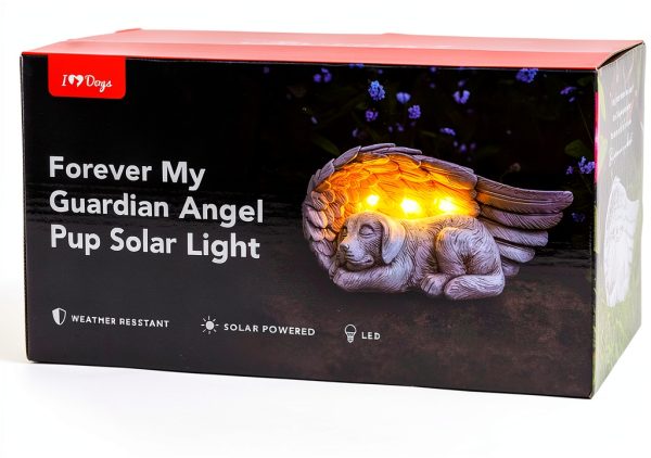 iHeartDogs Solar Pet Memorial Garden Angel Statue Light-5