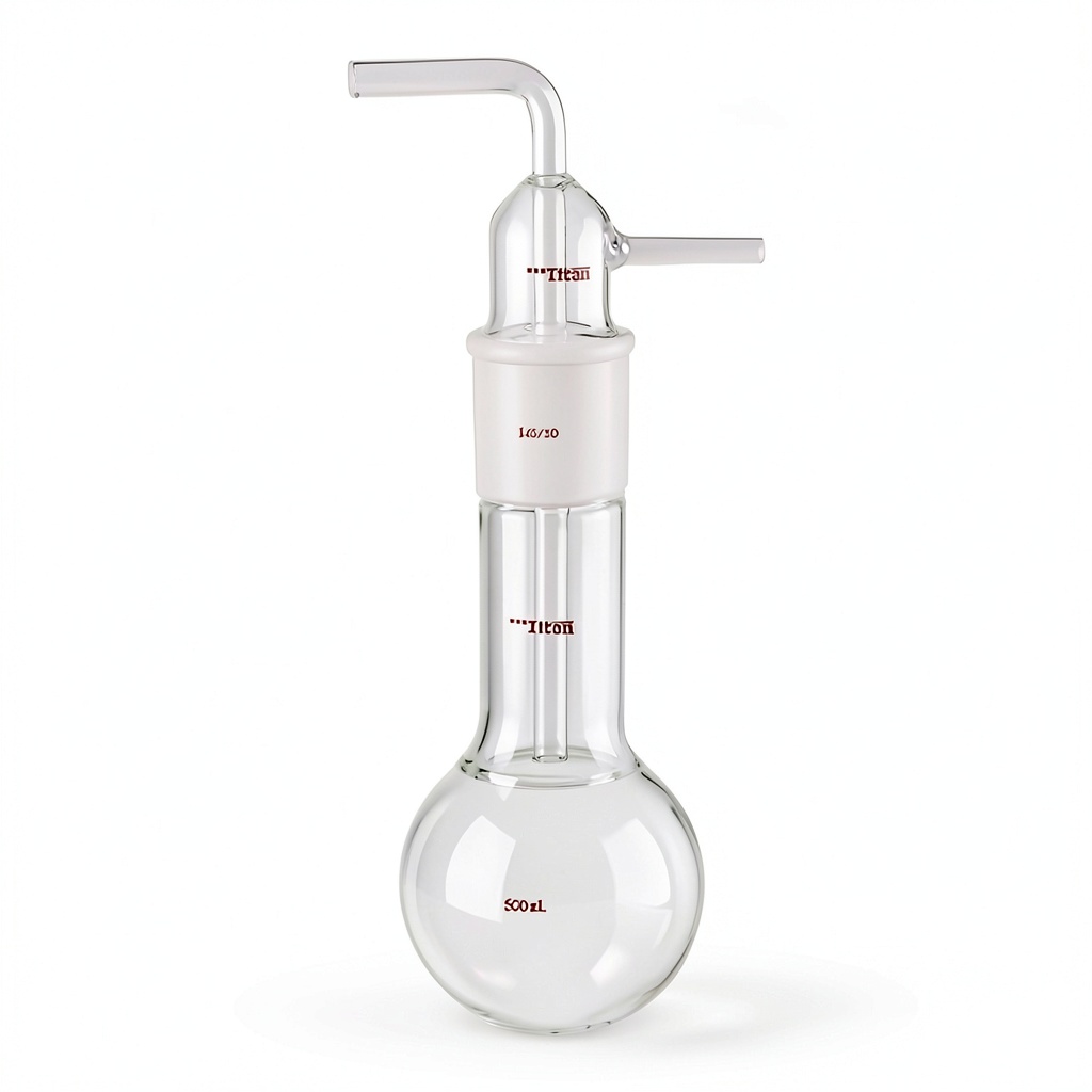 ADAMAS-BETA Glass Vacuum Cold Trap with 45/50 joint on lab bench