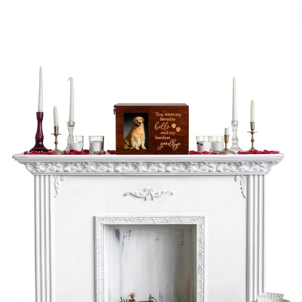 DGDCDV Pet Urn Premium Pinewood Memorial Photo Display-4